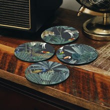 Load image into Gallery viewer, Jungle Dark Coasters Set