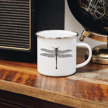 Load image into Gallery viewer, Dragonfly Enamel Mug