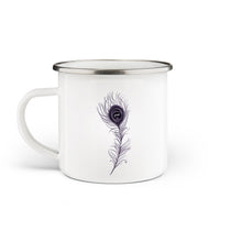 Load image into Gallery viewer, Peacock Feather Enamel Mug