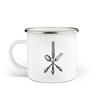 Load image into Gallery viewer, Cutlery Enamel Mug