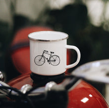 Load image into Gallery viewer, Bicycle Enamel Mug