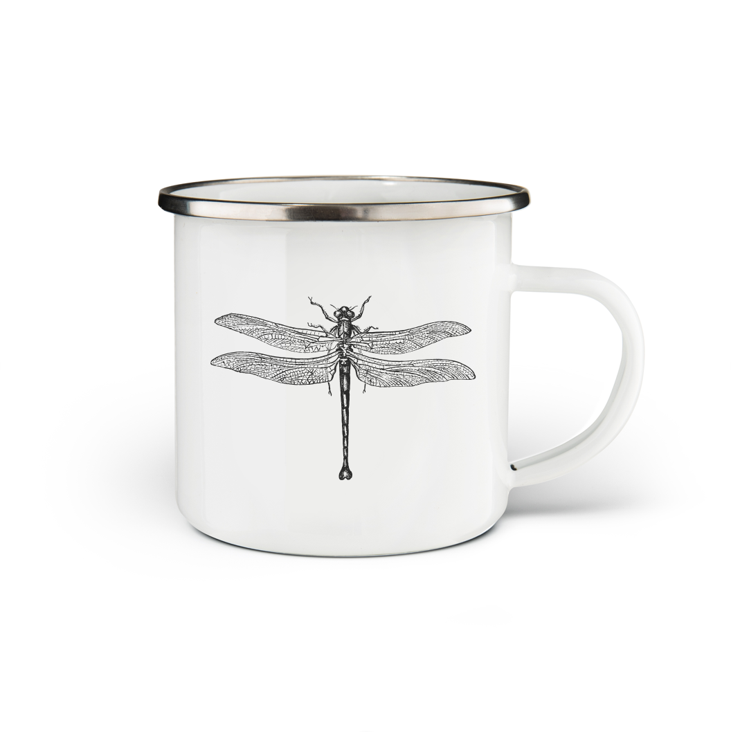 Dragonfly Enamel Mug