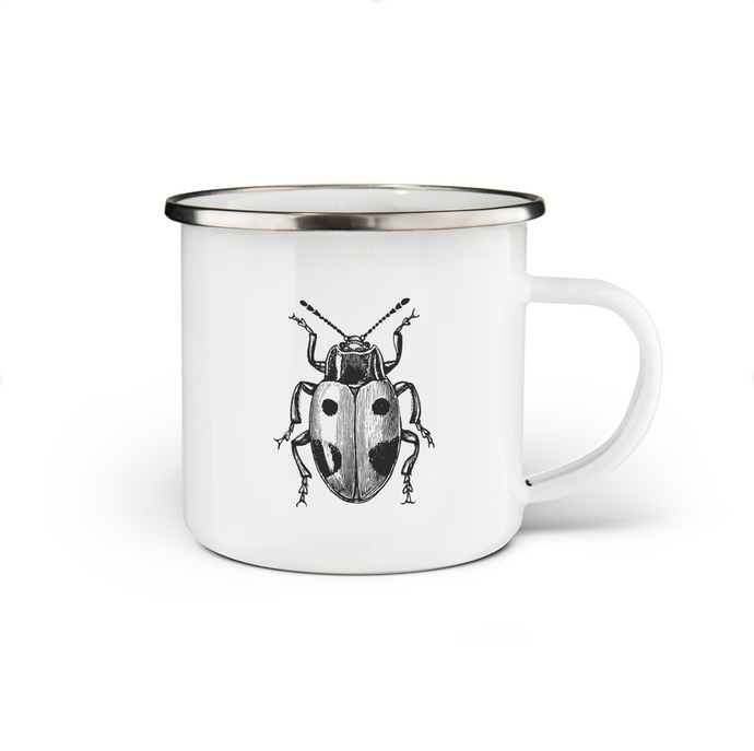Ladybug Enamel Mug