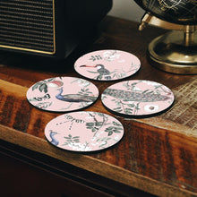 Load image into Gallery viewer, Peacock Rose Coasters Set