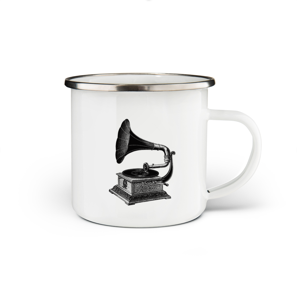 Gramophone Enamel Mug