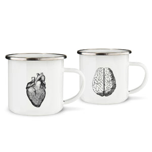 Heart vs Brain Mugs Set