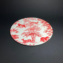 Load image into Gallery viewer, Toile de Jouy Forêt Rouge Place Mat