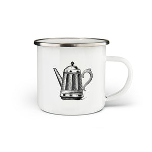 Coffee Pot Enamel Mug