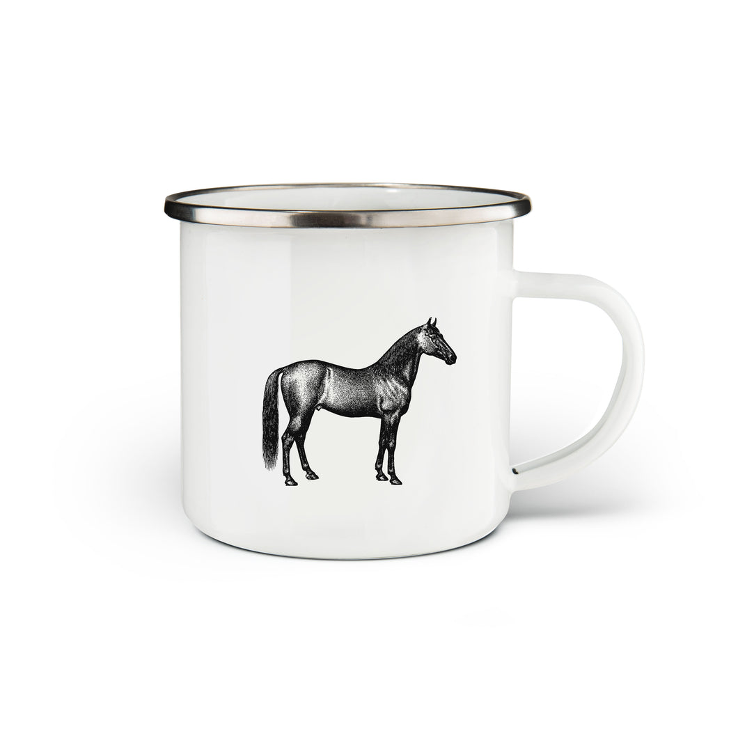 Horse Enamel Mug