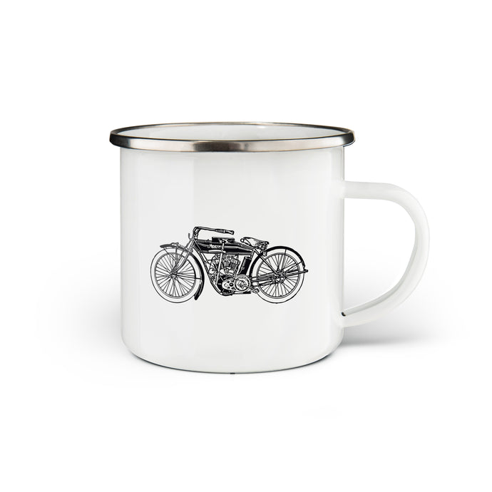Motorbike Enamel Mug