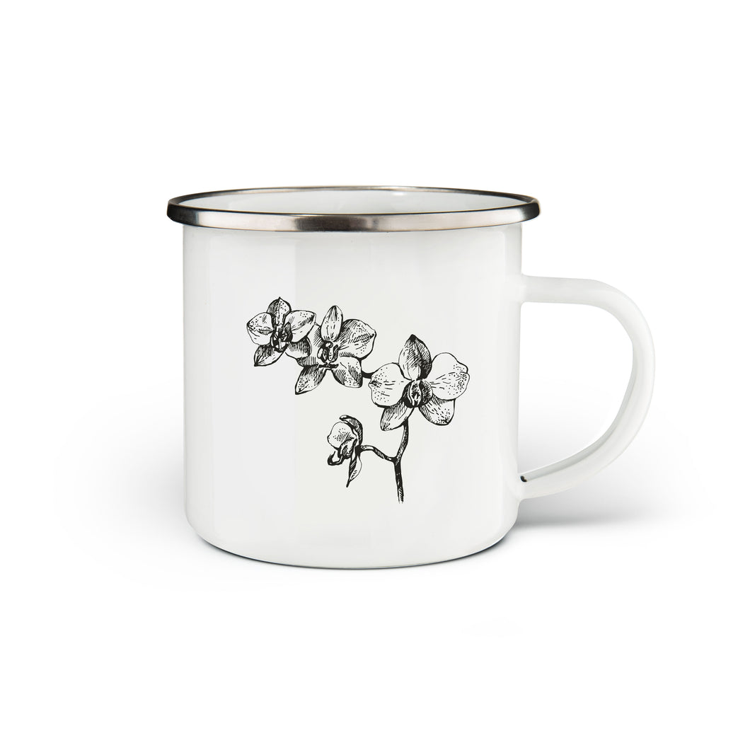 Orchid Enamel Mug