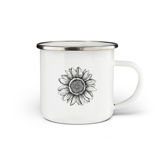 Sunflower Enamel Mug